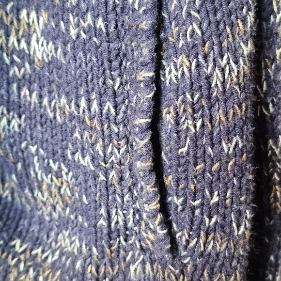 Anthropologie Yellow Bird Blue Draped Wrap Sunday Sweater - Picture 7 of 12